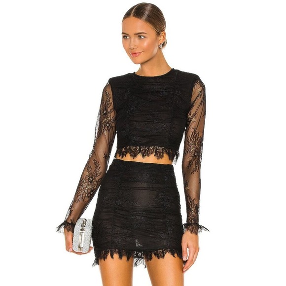 NBD Hanna Lace Top in Black NWOT Size Small - Picture 1 of 4